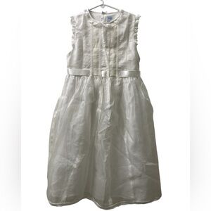 Luli & Me White Silk Organza Dress